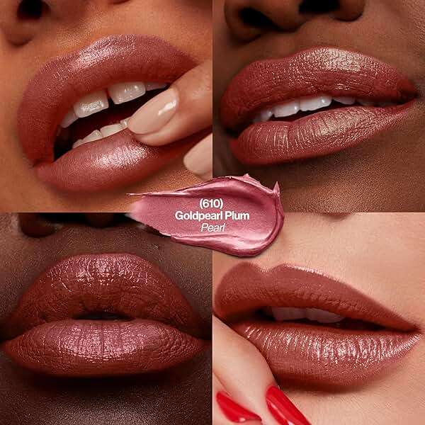 Revlon Super Lustrous Lipstick, Creamy Formula For Soft, Fuller-Looking Lips, Moisturized Feel, 610 Goldpearl Plum, 0.15 oz - Image 2
