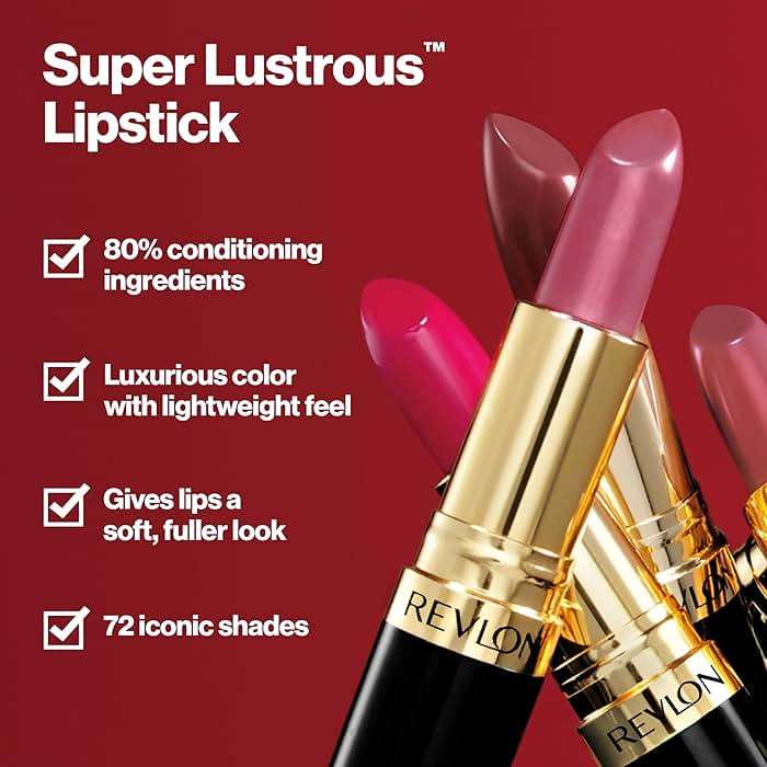 Revlon Super Lustrous Lipstick, Creamy Formula For Soft, Fuller-Looking Lips, Moisturized Feel, 610 Goldpearl Plum, 0.15 oz - Image 3