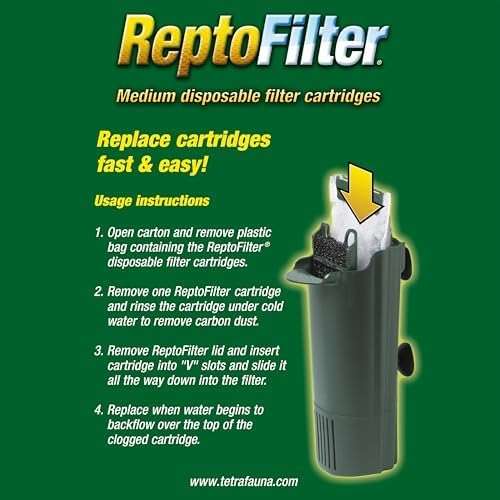 Tetra ReptoFilter Medium Filter Cartridges for Terrariums, 3 Count, Fits TetraFauna ReptoFilter 20 gal, Viquarium, and Decorative ReptoFilter - Image 6
