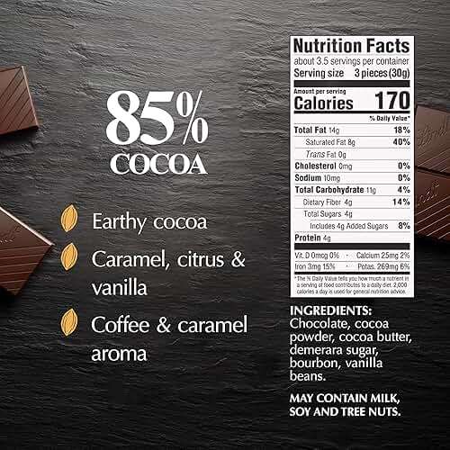 Lindt EXCELLENCE 85% Cocoa Dark Chocolate Bar, Christmas Candy, 3.5 oz. (12 Pack) - Image 2
