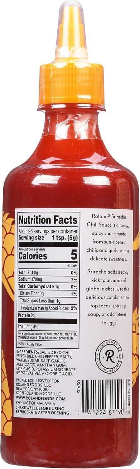 Roland Foods Original Sriracha Chili Sauce, Specialty Imported Food, 17 Ounce, Pack of 1 - Image 3