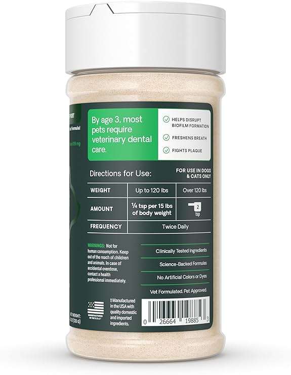 VetriScience Dental Care Powder for Dogs & Cats – Helps Reduce Plaque & Tartar Buildup, Clean Teeth & Fresher Breath, Clinically Tested, Vet-Formulated Oral Supplement, 4.2 oz - Image 11