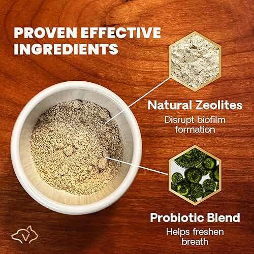VetriScience Dental Care Powder for Dogs & Cats – Helps Reduce Plaque & Tartar Buildup, Clean Teeth & Fresher Breath, Clinically Tested, Vet-Formulated Oral Supplement, 4.2 oz - Image 3