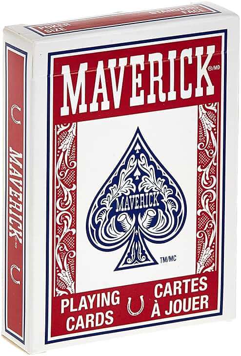 Maverick Poker Playing Cards feature regular index numbers Each Maverick Poker Deck measures 2.5 x 3.5 inches - Image 1
