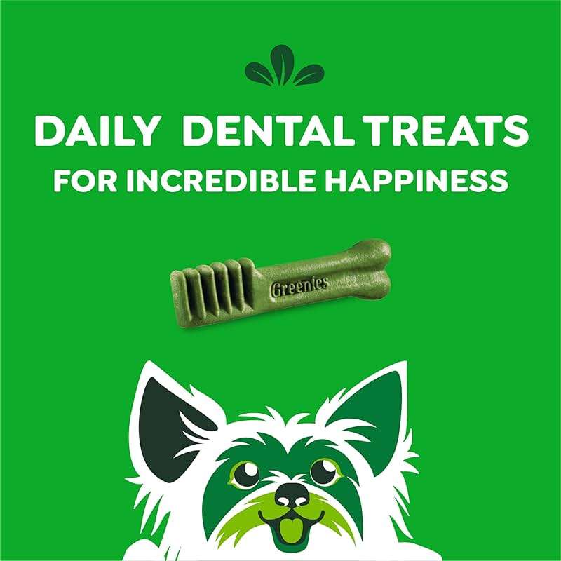 Greenies Veterinarian-Recommended Adult Natural Dental Dog Treats Teenie Size, Dog Dental Chews, Original Flavor, 12 oz. Pack, 43 Count - Image 6