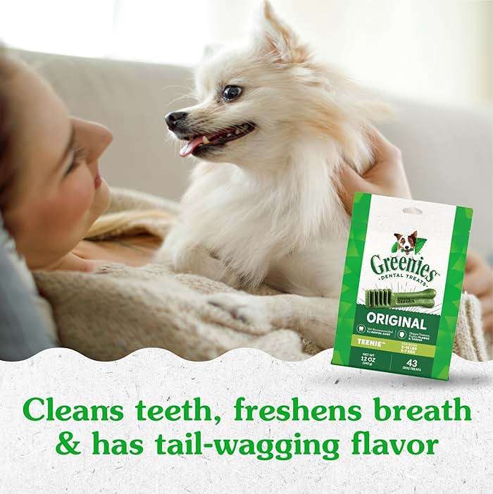 Greenies Veterinarian-Recommended Adult Natural Dental Dog Treats Teenie Size, Dog Dental Chews, Original Flavor, 12 oz. Pack, 43 Count - Image 8