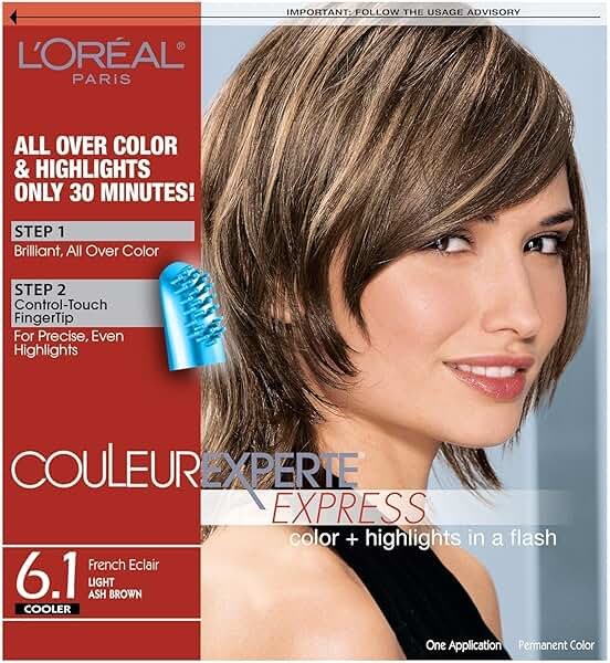 L'Oreal Paris Couleur Experte 2-Step Home Hair Color and Highlights Kit, French Éclair - Product Image