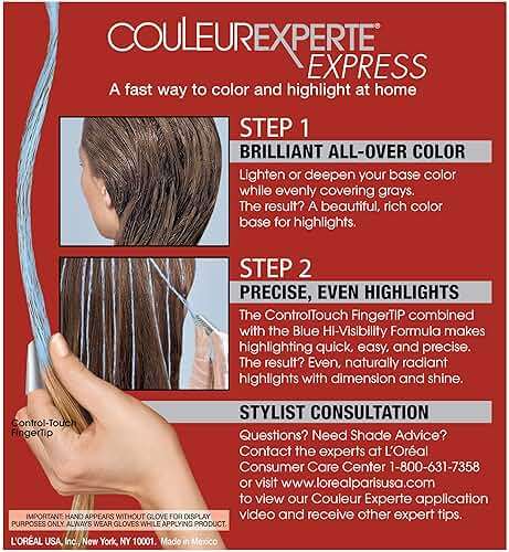 L'Oreal Paris Couleur Experte 2-Step Home Hair Color and Highlights Kit, French Éclair - Image 3