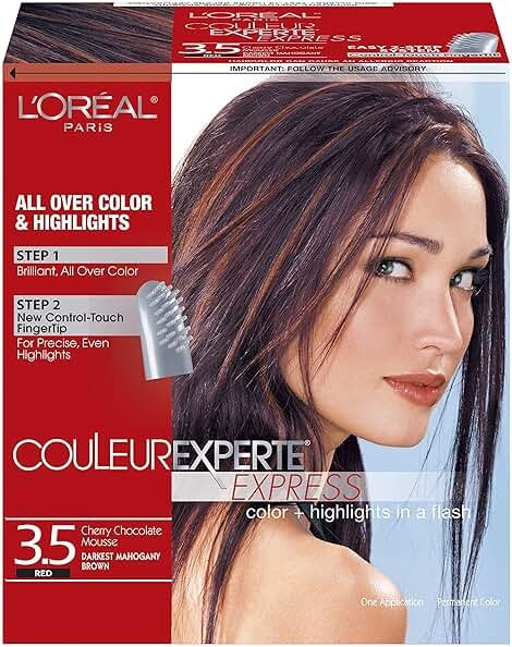 L'Oreal Paris Couleur Experte 2-Step Home Hair Color and Highlights Kit, Chocolate Mousse - Product Image