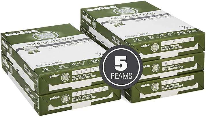 Boise X-9 Multi-Use Printer & Copy Paper, 5 Reams, White, Ledger (11in x 17in), 2500 Sheets Per Case, 20 Lb, 92 Brightness - Image 2