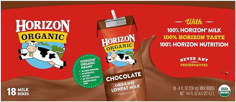 Horizon Organic Shelf Stable 1% Lowfat Chocolate Milk Boxes, Pack of 18 - 8g Protein per Serving - Image 12