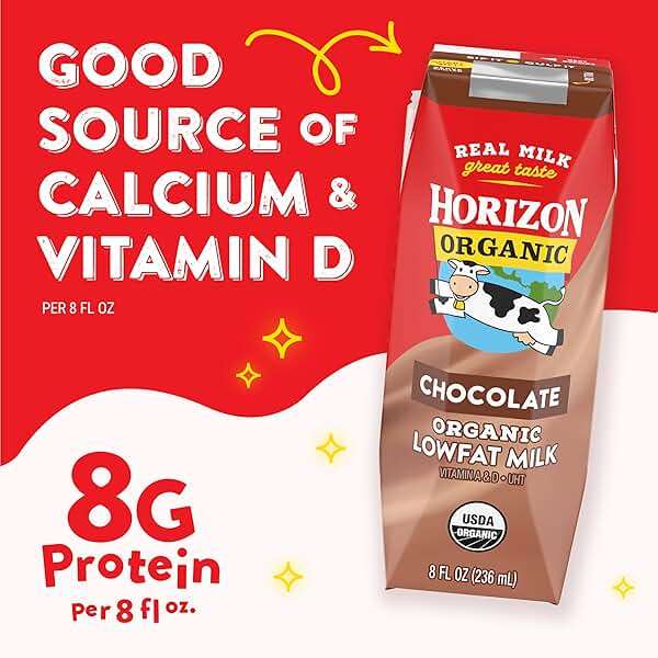 Horizon Organic Shelf Stable 1% Lowfat Chocolate Milk Boxes, Pack of 18 - 8g Protein per Serving - Image 5