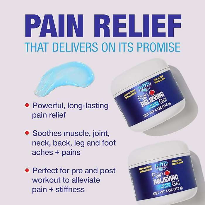 Blue Goo Pain Relieving Gel – Relief for Back, Neck, Muscle and Joint Pain, Fast-Acting Cooling and Soothing Relief with 100% Pure Emu Oil, 4 oz (1 Pack) - Image 5