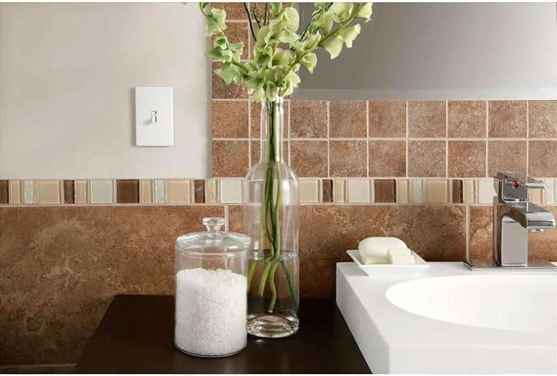 Lutron Toggler 1000-Watt 3-Way Incandescent Dimmer Switch, AY-103P-WH, White - Image 2