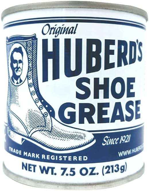 Huberd's Shoe Grease 7.5 oz, Leather Conditioner and Waterproofer for Boots, Shoes, Saddles, and Gear. Beeswax and Pine Tar Formula. Since 1921. - Image 1