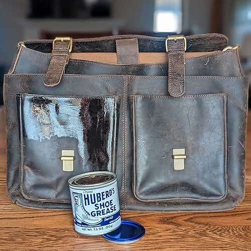 Huberd's Shoe Grease 7.5 oz, Leather Conditioner and Waterproofer for Boots, Shoes, Saddles, and Gear. Beeswax and Pine Tar Formula. Since 1921. - Image 7
