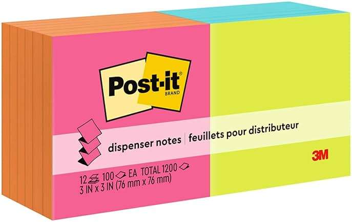 Post-it Pop-up Notes, 12 Sticky Note Pads, 3 x 3 in., School Supplies, Office Products, Accordion Sticky Notes Work with Pop-Up Note Dispenser, Poptimistic Collection, Alternating Colors - Image 11
