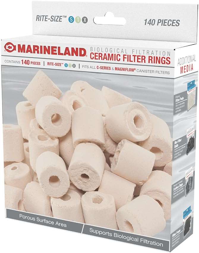 Marineland Ceramic Filter Rings, 140 Count, Support Biological Aquarium Filtration, Rite-Size S, T and X, Fit All C-Series and Magniflow Canister Filters - Image 3