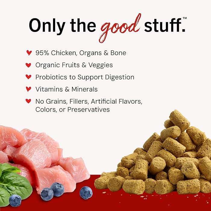 Stella & Chewy's Freeze-Dried Raw Chicken Meal Mixers- Dog Food Topper and Mixer - Made with 95% Cage-Free Chicken, Organs & Bone - Perfect for Picky Eaters - Grain-Free - 3.5oz - Image 3