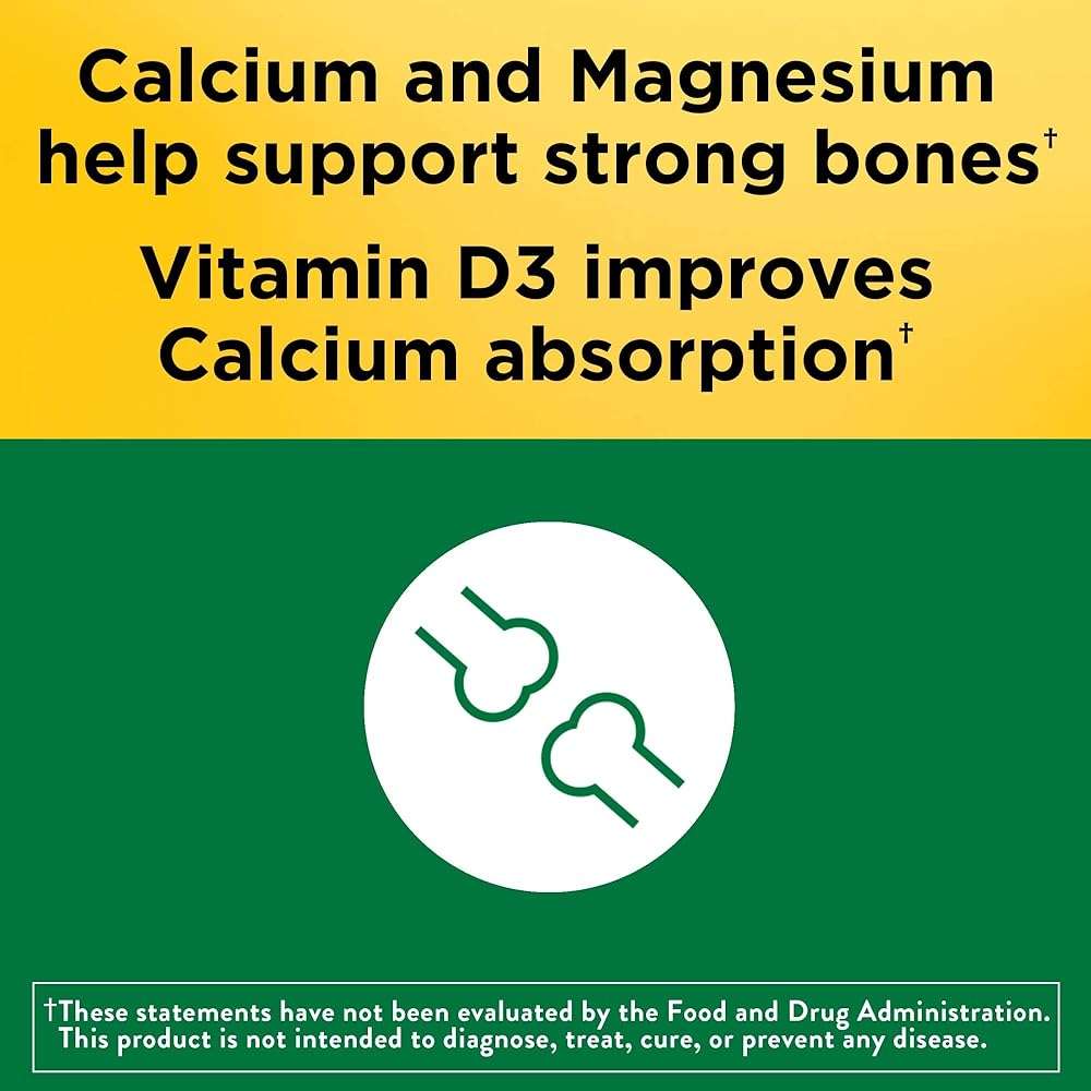 Nature Made Calcium Magnesium Zinc with Vitamin D3, Dietary Calcium Supplement for Bone Support, 300 Tablets - Image 3