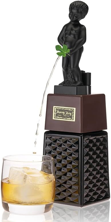 True Bonny Boy Liquor Dispenser, Novelty Drink Dispenser for Whiskey, Bourbon, Vodka, Gin, and Spirits, Fun Bar Cart Accessories for Home Bar, Man Cave, or Liquor Cabinet Decor, 16 oz, Set of 1 - Product Image