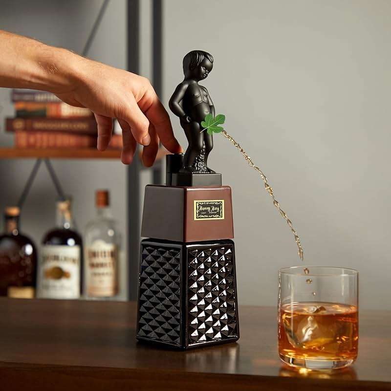 True Bonny Boy Liquor Dispenser, Novelty Drink Dispenser for Whiskey, Bourbon, Vodka, Gin, and Spirits, Fun Bar Cart Accessories for Home Bar, Man Cave, or Liquor Cabinet Decor, 16 oz, Set of 1 - Image 2