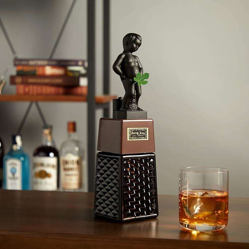 True Bonny Boy Liquor Dispenser, Novelty Drink Dispenser for Whiskey, Bourbon, Vodka, Gin, and Spirits, Fun Bar Cart Accessories for Home Bar, Man Cave, or Liquor Cabinet Decor, 16 oz, Set of 1 - Image 6