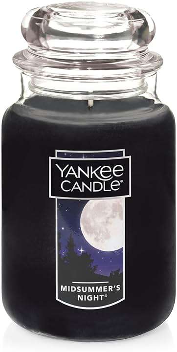 Yankee Candle MidSummer's Night Scented Classic Large Single Wick Jar Candle 22oz with Over 110 Hours of Burn Time Ideal for Dinner Parties Relaxing Saturdays and Special Occasions - Image 1