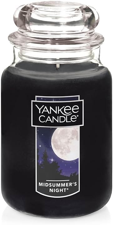 Yankee Candle MidSummer's Night Scented Classic Large Single Wick Jar Candle 22oz with Over 110 Hours of Burn Time Ideal for Dinner Parties Relaxing Saturdays and Special Occasions - Product Image