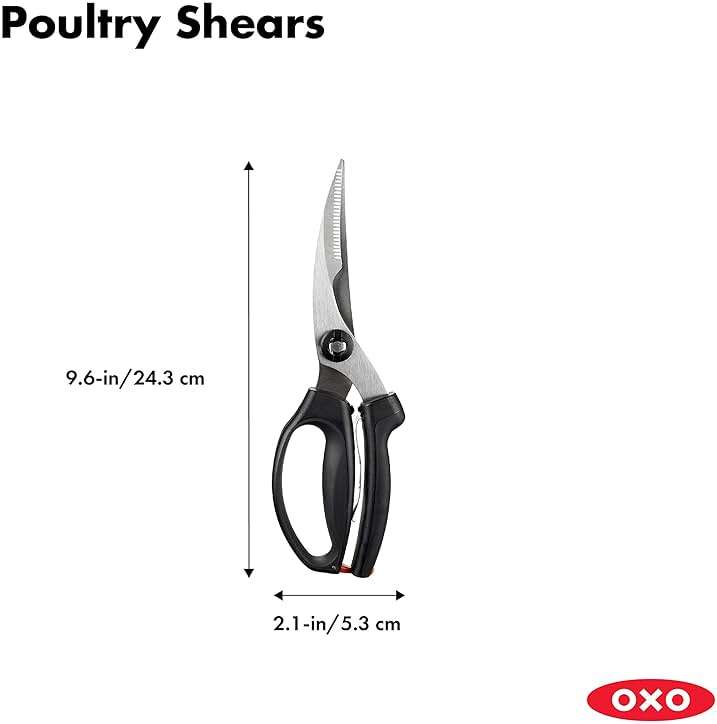 OXO Good Grips Spring-Loaded Poultry Shears, Black - Image 3