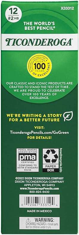Ticonderoga My First Wood-Cased Pencils, Pre-Sharpened, 2 HB, Yellow, 12 Count - Image 3