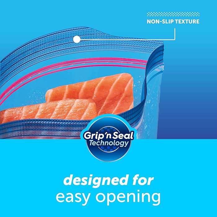 Ziploc Pint Food Storage Freezer Bags, Grip 'n Seal Technology for Easier Grip, Open, and Close, 20 Count - Image 9