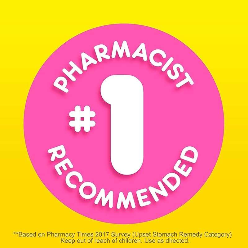 Pepto Bismol Chewable Tablets, Upset Stomach Relief, Nausea Relief, Heartburn Relief, Indigestion Relief, Anti Diarrhea Medication for Adults - 5 Symptom Relief, 30 ct - Image 2