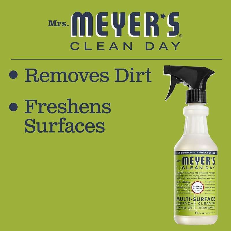 MRS. MEYER'S CLEAN DAY Multi-Surface Everyday Cleaner, Lemon Verbena Scent, 16 Fl Oz Bottle - Image 4