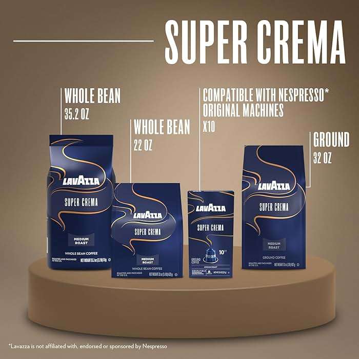 Lavazza Super Crema Whole Bean Coffee, Medium Espresso Roast, Arabica and Robusta Blend, 2.2 lb Bag, Package May Vary (Pack of 1) - Image 8
