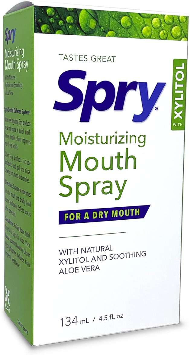 Spry Natural Xylitol Moisturizing Dry Mouth Spray, Stop Bad Breath, Increase Saliva Production, Non-GMO, Gluten-Free On The Go Oral Care with Spearmint Flavor, 4.5 fl.oz (Pack of 1) - Image 2