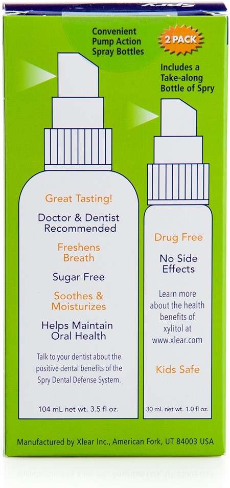 Spry Natural Xylitol Moisturizing Dry Mouth Spray, Stop Bad Breath, Increase Saliva Production, Non-GMO, Gluten-Free On The Go Oral Care with Spearmint Flavor, 4.5 fl.oz (Pack of 1) - Image 5