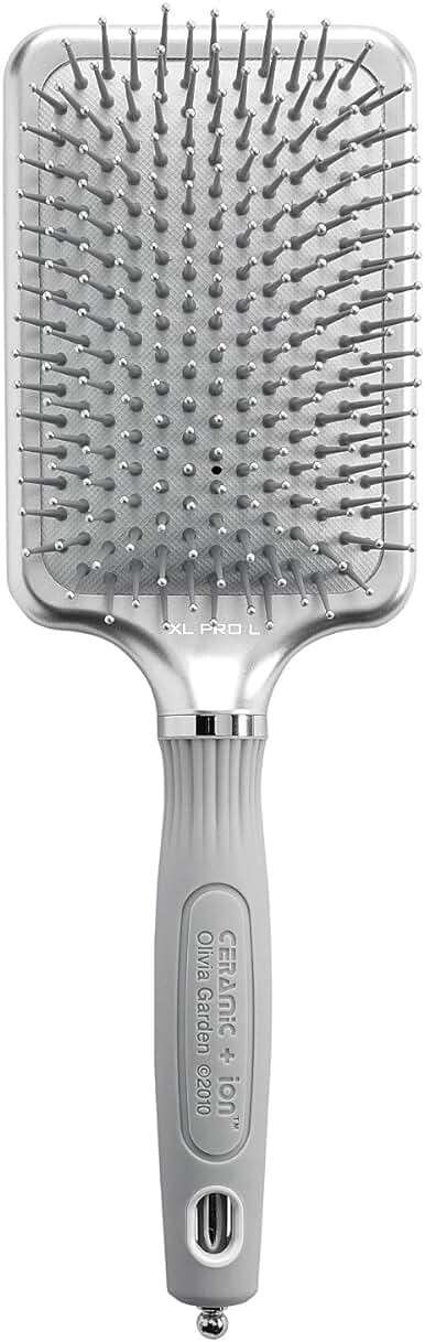 Olivia Garden Ceramic + Ion XL Pro Hair Brush - Paddle Brush for All Hair Types - Smooths and Adds Shine - Image 1