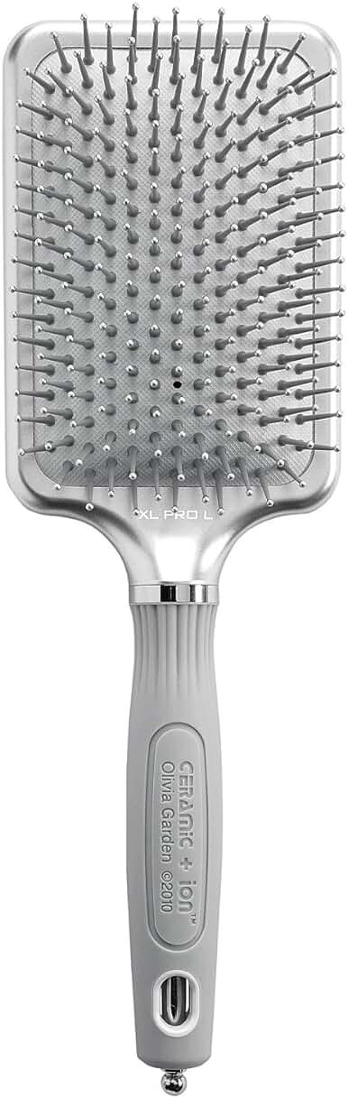 Olivia Garden Ceramic + Ion XL Pro Hair Brush - Paddle Brush for All Hair Types - Smooths and Adds Shine - Product Image