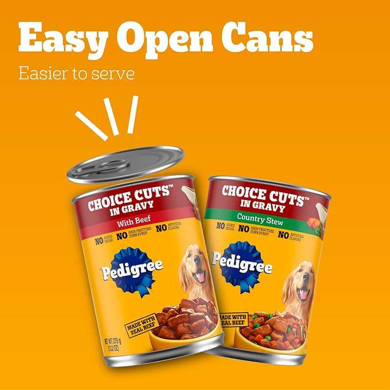 Pedigree Wet Dog Food, Choice Cuts Adult Canned Dog Food, Beef & Country Stew Multipack, 13.2 oz. Cans (12 Count, Pack of 1) - Image 10