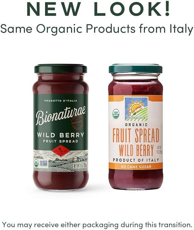 Bionaturae Organic Wild Berry Fruit Spread - Jelly Organic, Non-GMO, USDA Certified, No Sugar Added, No Preservatives, Organic Fruit Jam, Jam Organic, Made in Italy - 9 Oz - Image 2