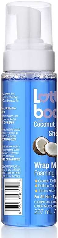 Lottabody Wrap Me Foaming Mousse with Coconut & Shea Oils, Lightweight Moisture-Rich Curl-Defining & Frizz-Control Styling Mousse for Natural Curly, Coily & Relaxed Hair, 7 oz - Image 8