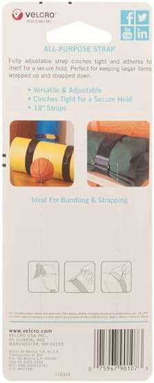 VELCRO Brand 90107 - All Purpose Straps - 18" x 1" All Purpose Strap, 2 Ct. - Black - Image 2
