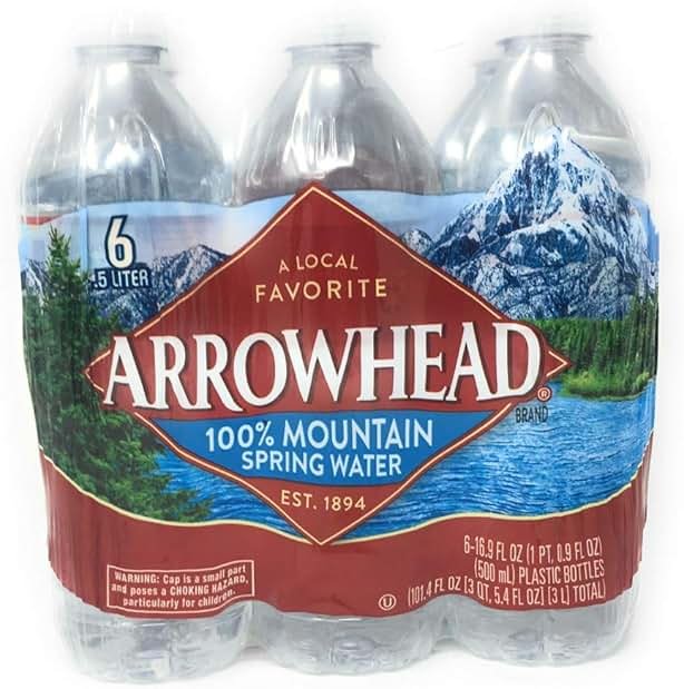 Arrowhead Mountain Spring Water Bottles, 12 Pack - Still Bottled Water with Naturally Occurring Minerals for Taste - 16.9 Fl Oz - Product Image
