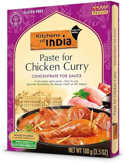 Kitchens Of India Paste for Chicken Curry, 3.5-Ounce Boxes (Pack of 6) - Image 1