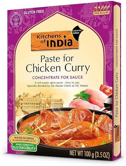 Kitchens Of India Paste for Chicken Curry, 3.5-Ounce Boxes (Pack of 6) - Product Image