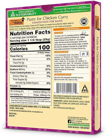 Kitchens Of India Paste for Chicken Curry, 3.5-Ounce Boxes (Pack of 6) - Image 2