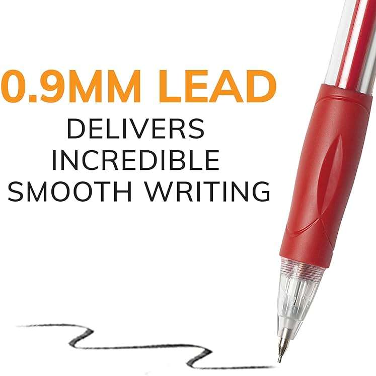 BIC Velocity Strong Lead Mechanical Pencils, With Colorful Barrel, Thick Point (0.9mm), 5-Count Pack Mechanical Pencils With Erasers - Image 7