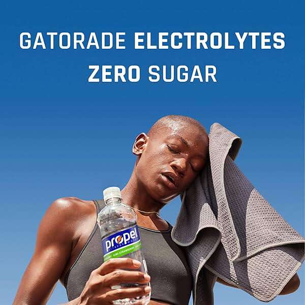 Propel Electrolyte Enhanced Water Sports Drink, Grape Flavored Water, Zero Calorie & Zero Sugar Hydration with Electrolytes and Vitamins C & E, 16.9 fl oz Bottles (12 Pack) - Image 4