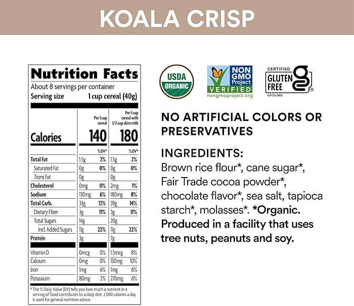 EnviroKidz Organic Koala Crisp Cereal, 11.5 oz (Pack of 1), Chocolate, Gluten Free, Non-GMO, Fair Trade, by Nature's Path - Image 2